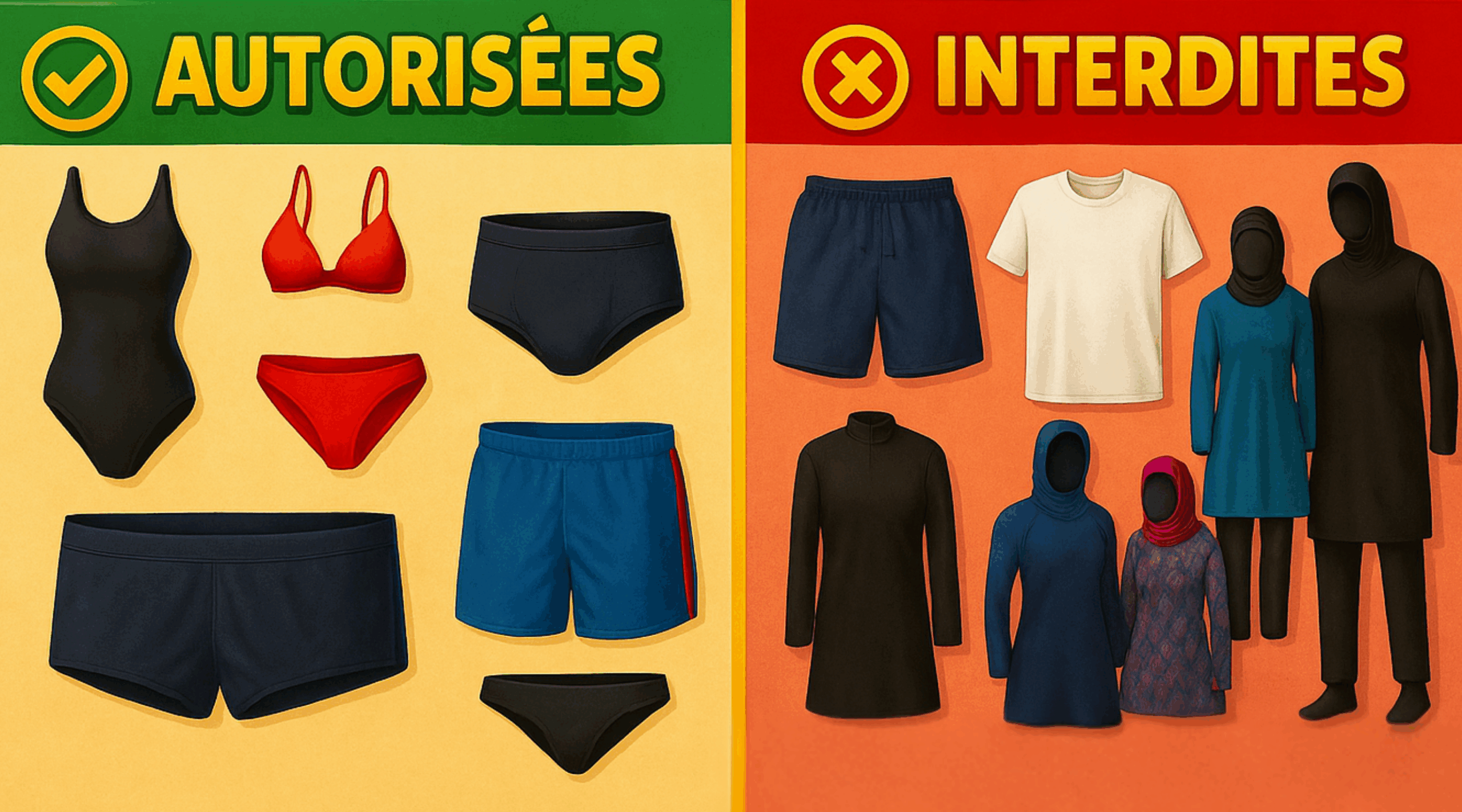 Tenues de bain en vente à l’ac